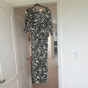 Zebra Print Maxi Dress